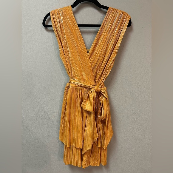 NWT Sabina Musayev $235 - Alma Dress Mandarin color - mini dress - MEDIUM - Picture 2 of 10